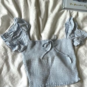 Aritzia Baby Blue Wilfred Top Ballad Camisole Blouse  Size medium